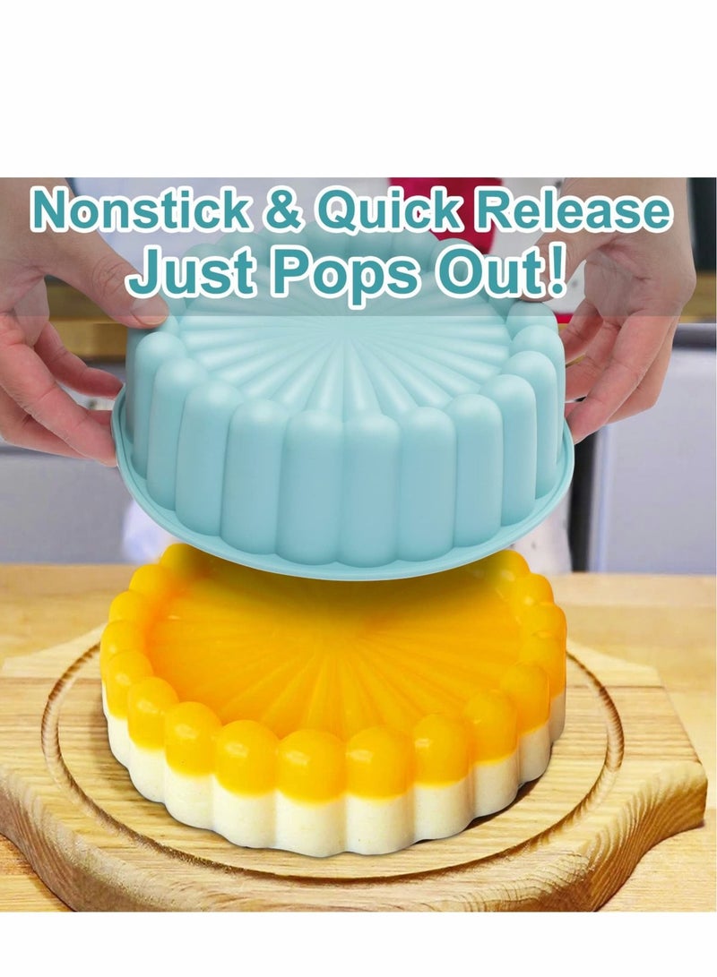 Excefore Charlotte Cake Pan Silicone, 18cm Nonstick Round Molds  - Image 4