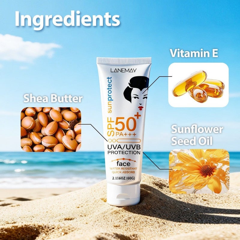 LANEMAY Facial Protection Cream SPF50+ PA++++, 60g, Waterproof and Fast-Absorbing - Image 2