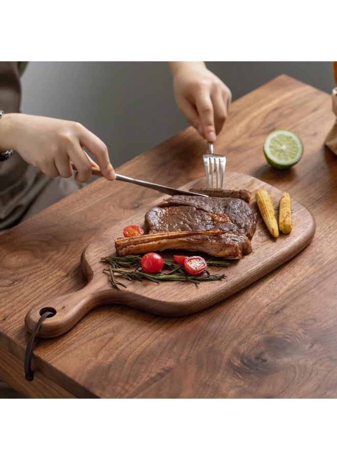 Walnut Wood Cutting Board with Handle, 15.2x7.3 Inches, Kitchen Chopping Board for Bread and Vegetables - Image 4