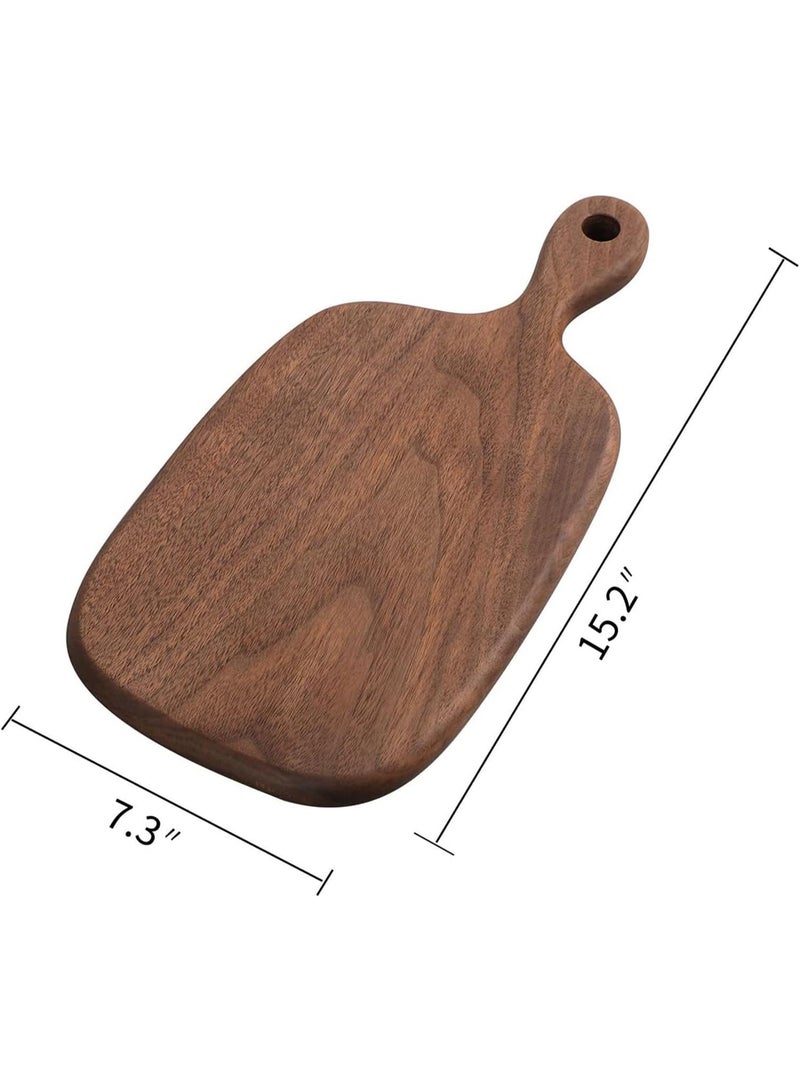 Walnut Wood Cutting Board with Handle, 15.2x7.3 Inches, Kitchen Chopping Board for Bread and Vegetables - Image 3