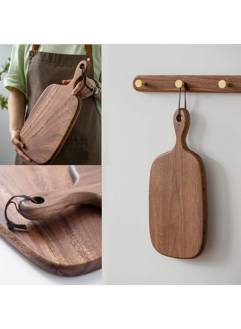 Walnut Wood Cutting Board with Handle, 15.2x7.3 Inches, Kitchen Chopping Board for Bread and Vegetables - Image 5