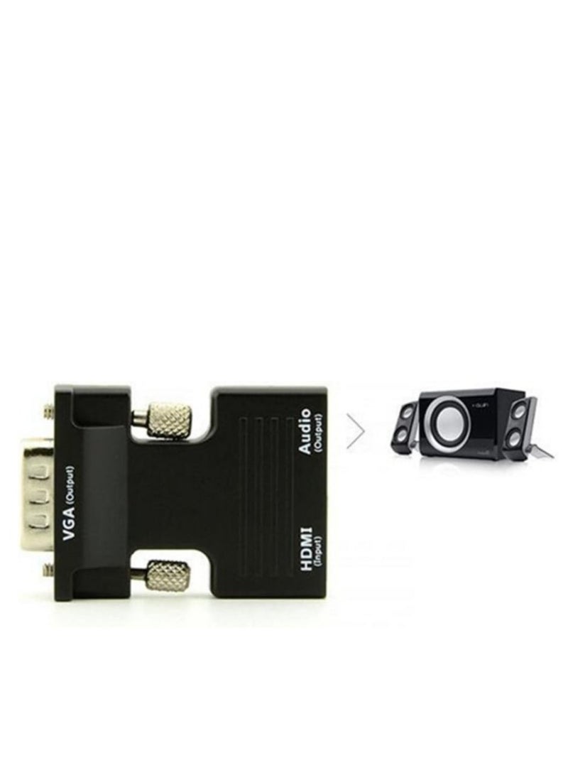 Microware HDMI to VGA with Audio HD Adapter HDMI Converter VGA Converter to Support 1080P Black - Image 5