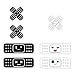 Ferianl 7PCS Car Bandage Decal Funny Car Bandage Cartoon Sticker Waterproof Vinyl SelfAdhesive Bumper Sticker for Auto Damage Universal for Most Vehicles Black White - Image 2