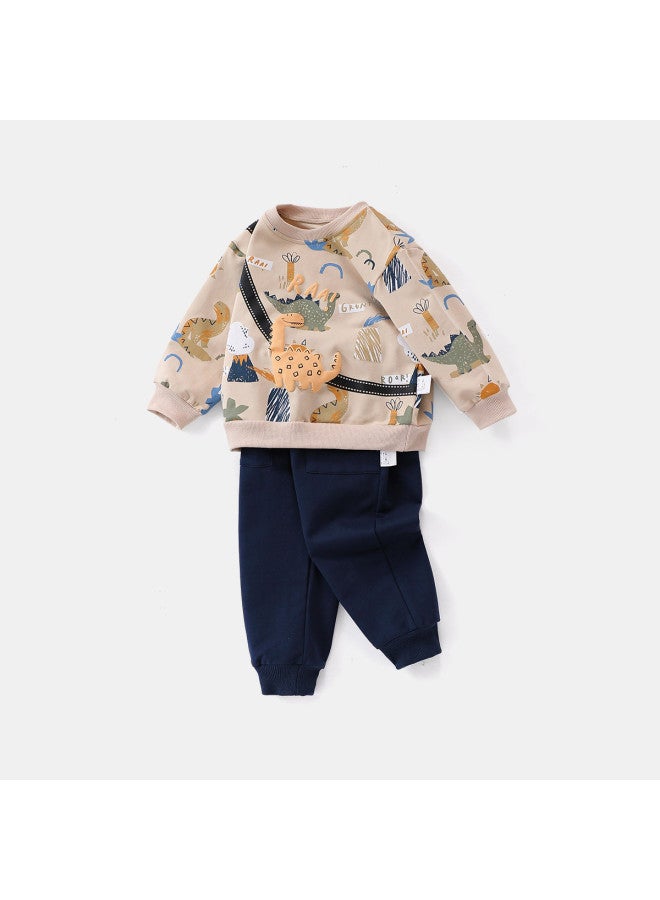Boys' Autumn Hoodie Two-piece Set Toddler Stylish Hoodie And Pants Set - Image 4