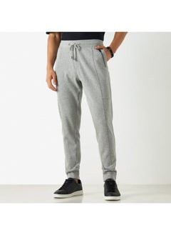 Iconic Solid Slim Fit Joggers with Drawstring Closure and Pockets