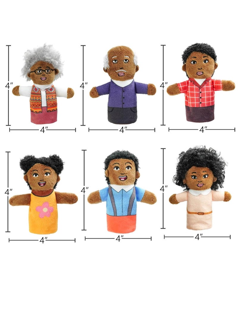 Y&D Finger Puppet Family Finger Puppet,6pcs Cute Puppet Mini Plush Toys Teaching Show,Soft Puppet for Kids Family Members Role Playing Birthday Party - Image 2