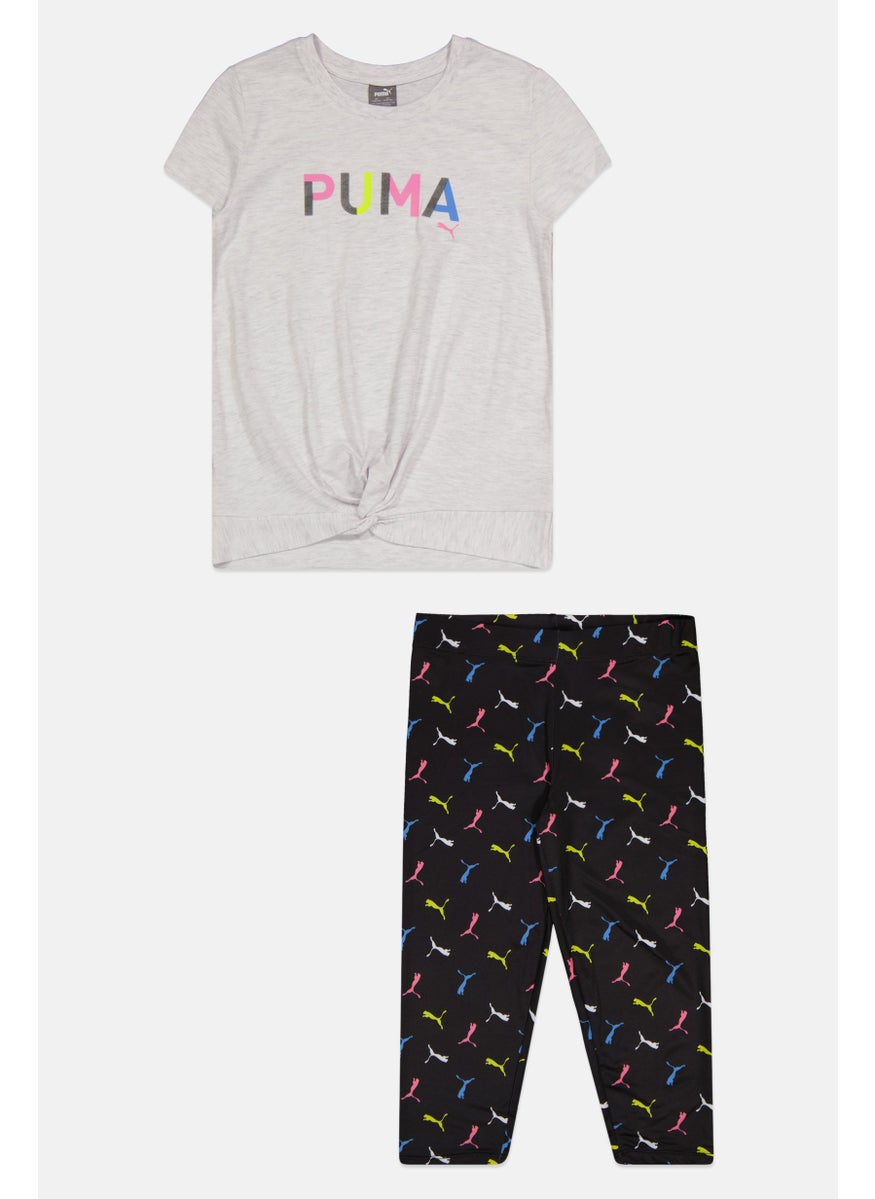 PUMA Kids Girl 2 Pieces Sportwear Fit Top And Bottom Set, Multicolor  - Image 1