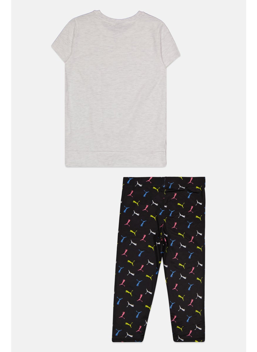 PUMA Kids Girl 2 Pieces Sportwear Fit Top And Bottom Set, Multicolor  - Image 2