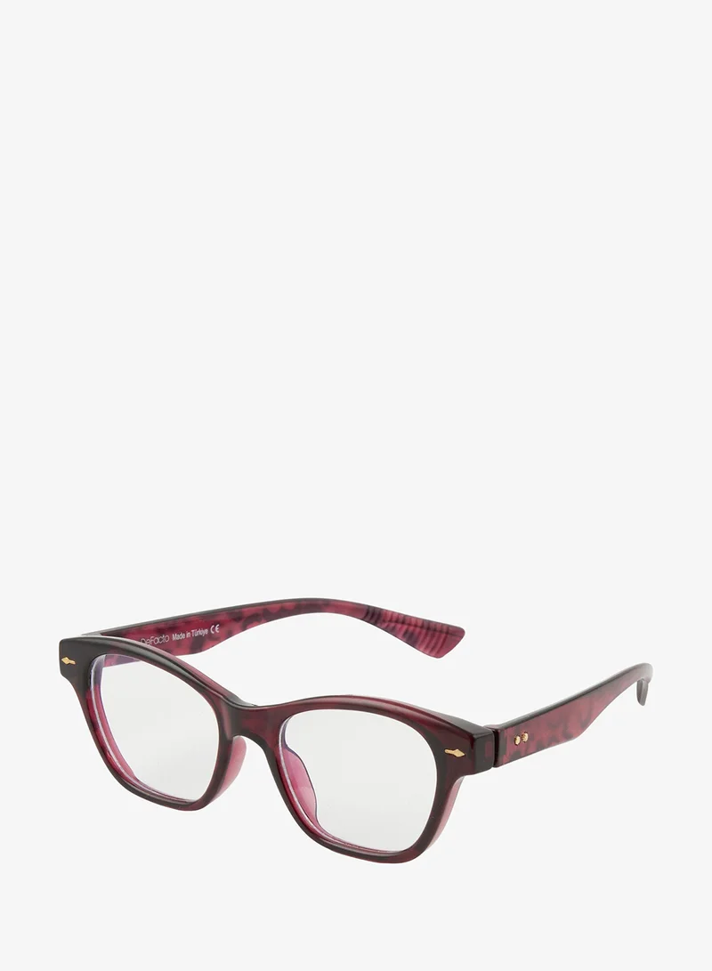 Defacto  Woman Blue Lens Burgundy Frame Glasses for Women | Best Price UAE