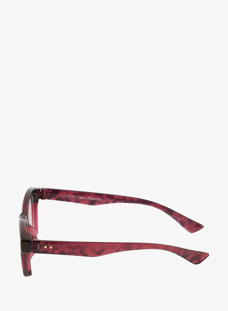 Defacto  Woman Blue Lens Burgundy Frame Glasses for Women | Best Price UAE