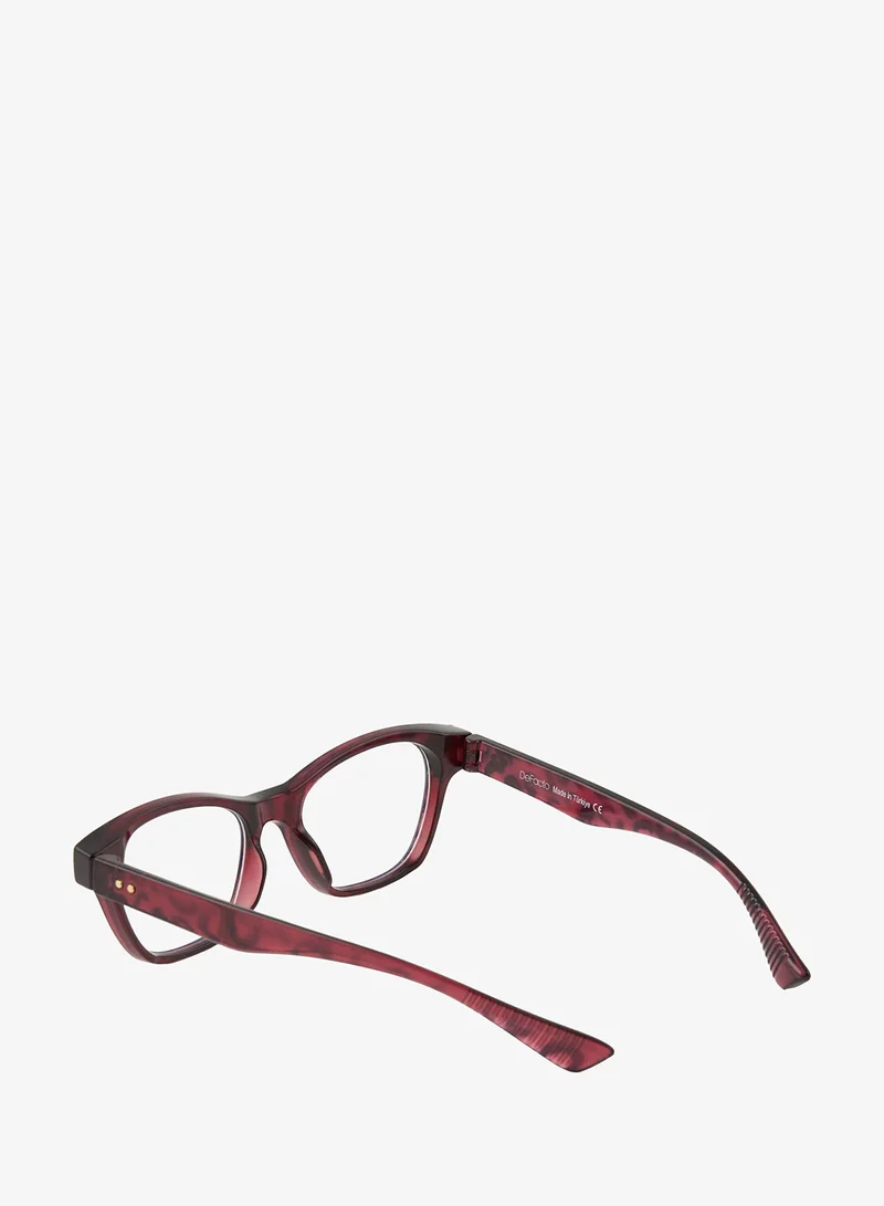 Defacto  Woman Blue Lens Burgundy Frame Glasses for Women | Best Price UAE