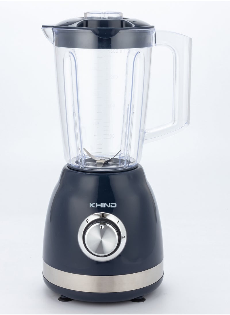 KHIND KHIND New Blender BL 1562, 1.5L Jar with 2 Speed and 0.6L Dry Miller Jar for Grinding Black  - Image 2