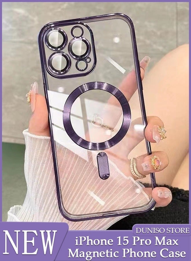 DUNISO iPhone 15 Pro MAX Phone Case 6.7" Full Body Protective Phone Cover With Crossbody Strap Anti-fall Phone Case Built-in Screen and Camera Protector For Apple 15 Pro MAX Phone Case - Image 1