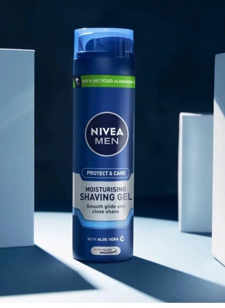 Nivea Men Moisturising shaving gel,smooth glide & close shave with Aloe vera 200ml - Image 3