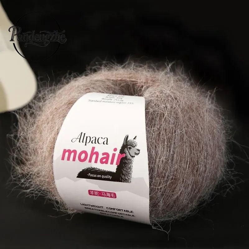 Alpaca and Mohair Yarn for Knitting Sweater 25g - Image 1