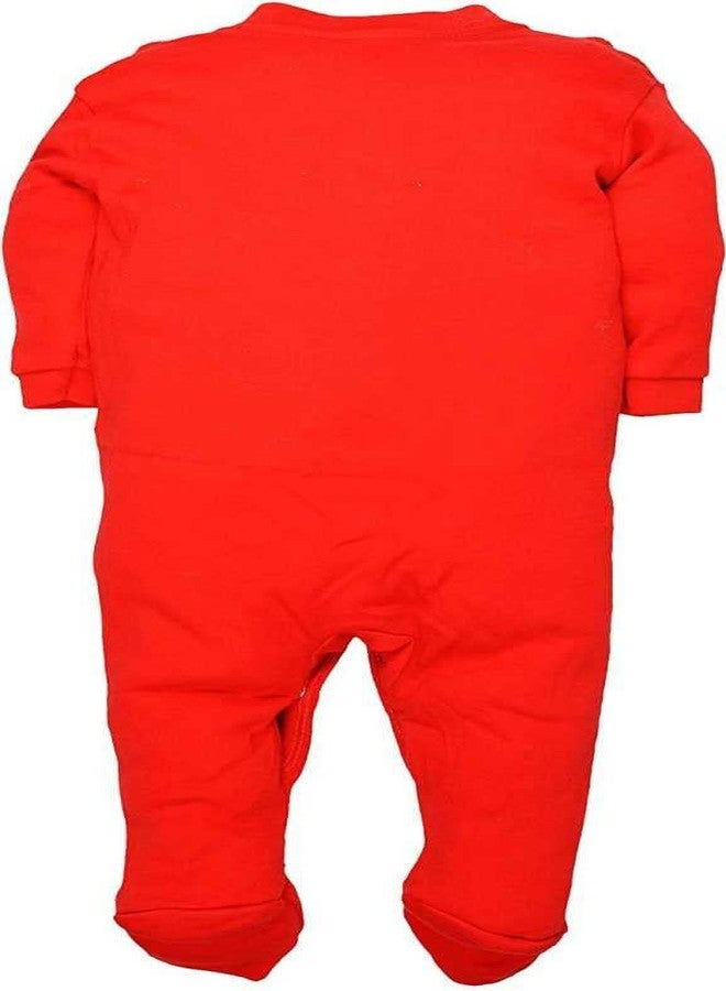 TiniBerry Baby Long Sleeve Cotton Full Body Sleep Suit, Romper for Boys and Girls Set of 3 (6-9 Months, Red) - Image 5
