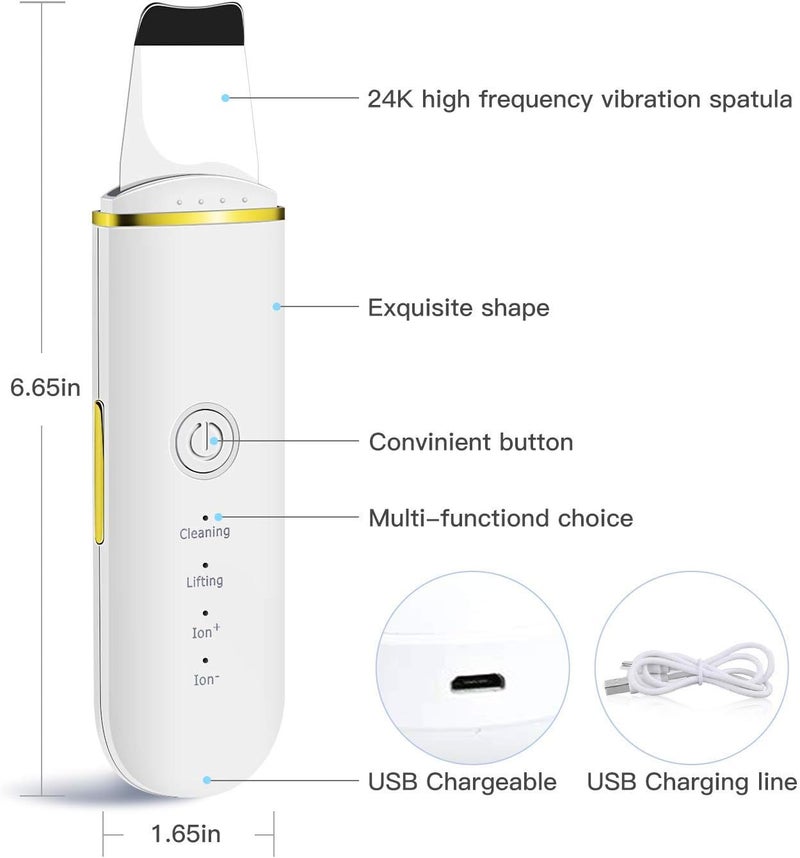 SCIENISH Ultrasonic Spatula Lon EMS Electric Face Scraper Pore Cleanser - Image 2