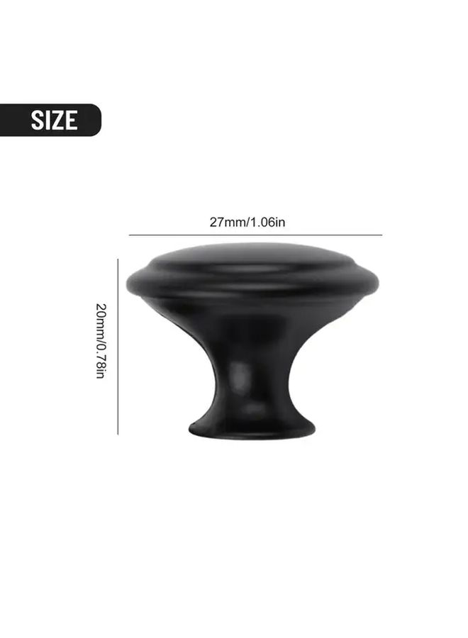 10pcs Black Stainless Steel Cabinet Handles Modern Single Hole Pull Bar Drawer Knobs - Image 4