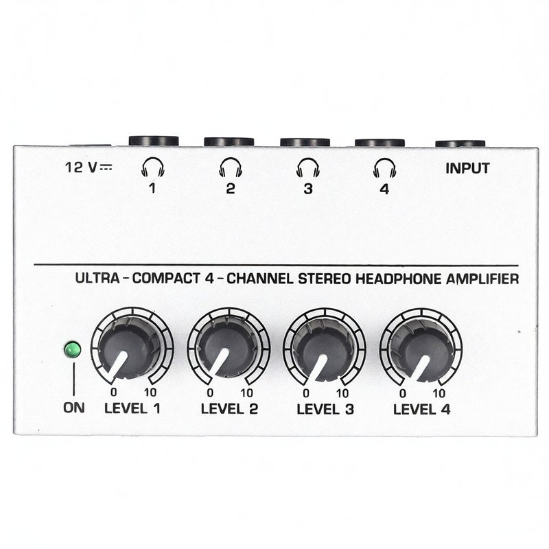 HA400 Ultra-compact 4 Channels Mini Audio Stereo Headphone Amplifier with Power Adapter - Image 1