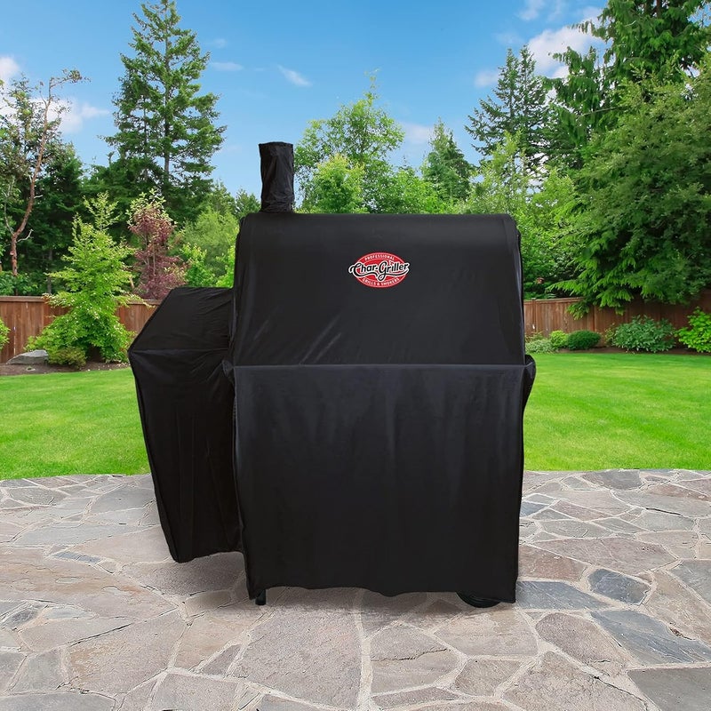 Char-Griller 5555 Grill Cover, Fits Models: 3018, 2121, 2222, 2828, 2727, 2929, 1224, E1224, 1329, 1334, Black - Image 4
