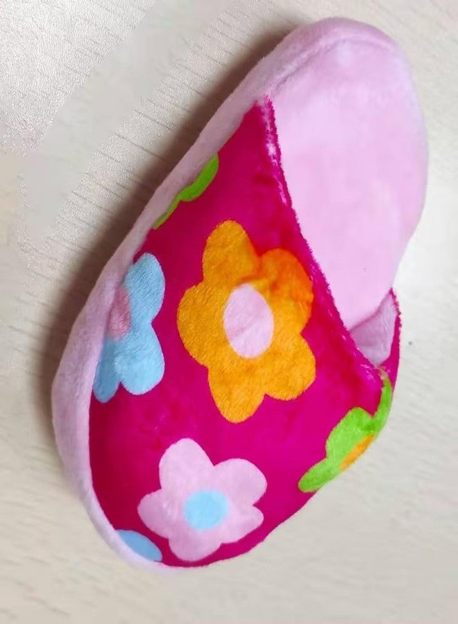 Jinshining 1Pcs Pink Cute Pet Puppy Dog Cat Slipper Shape Plush Chew Play Toy Flip-Flops Squeaky Toys Dog Squeak Toys,Keep Them Busy Durable Teething Shoe Interactive Squeaky Puppy Toy,Small,Pet Products - Image 1
