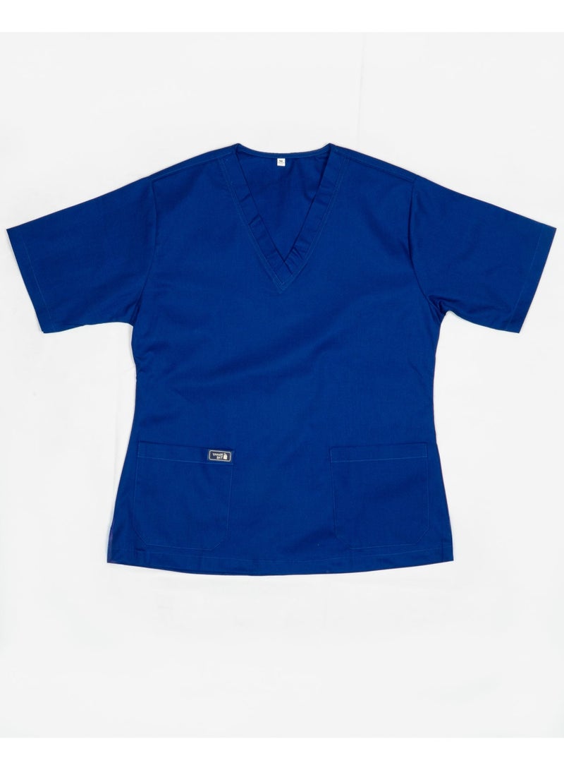 Nanny Tag V-Neck Scrub Suit | Premium Stretchable Medical Uniform with Utility Pockets - Image 2