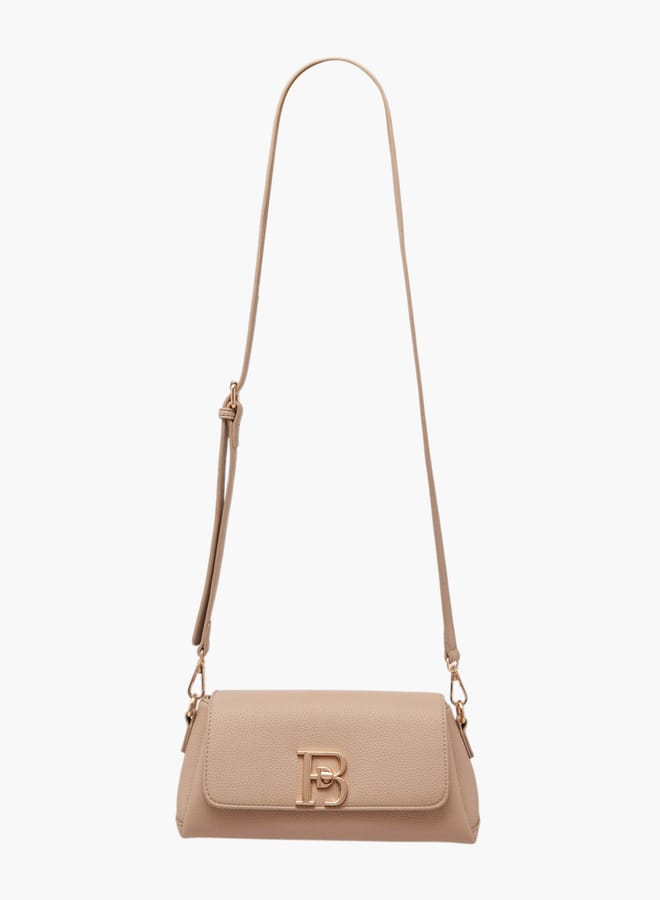 Flora Bella By Shoexpress Women's Logo Accent Crossbody Bag with Twist Lock Closure and Detachable Strap - Image 2