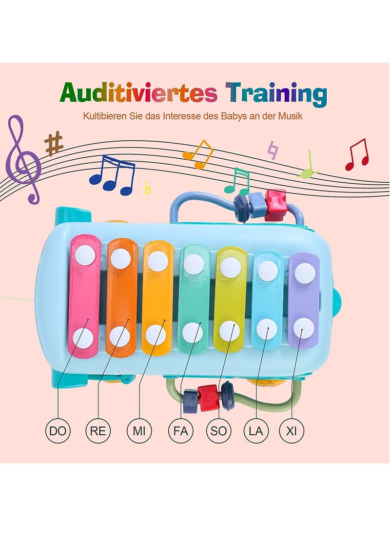 Y&D Baby Toys 12 18 Months Musical Toy Bus Includes Xylophone, Shape Sorter, Pull Along for 1 Year Old Boys Early Educational Best Gift Girls  - Image 4