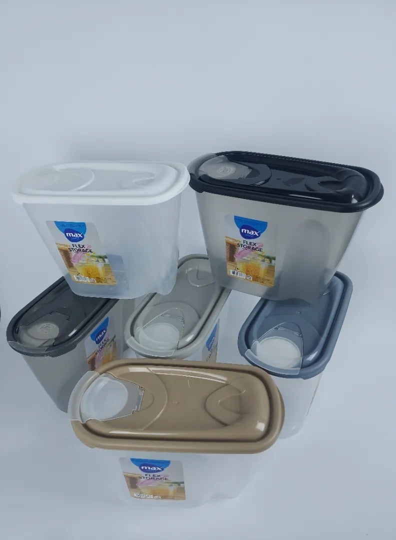 ماكس بلاست صندوق تخزين الفاصولياء من ماكس بلاست، بلاستيك عالي الجودة، سعة 1.5 لتر، متعدد الألوان - Image 2