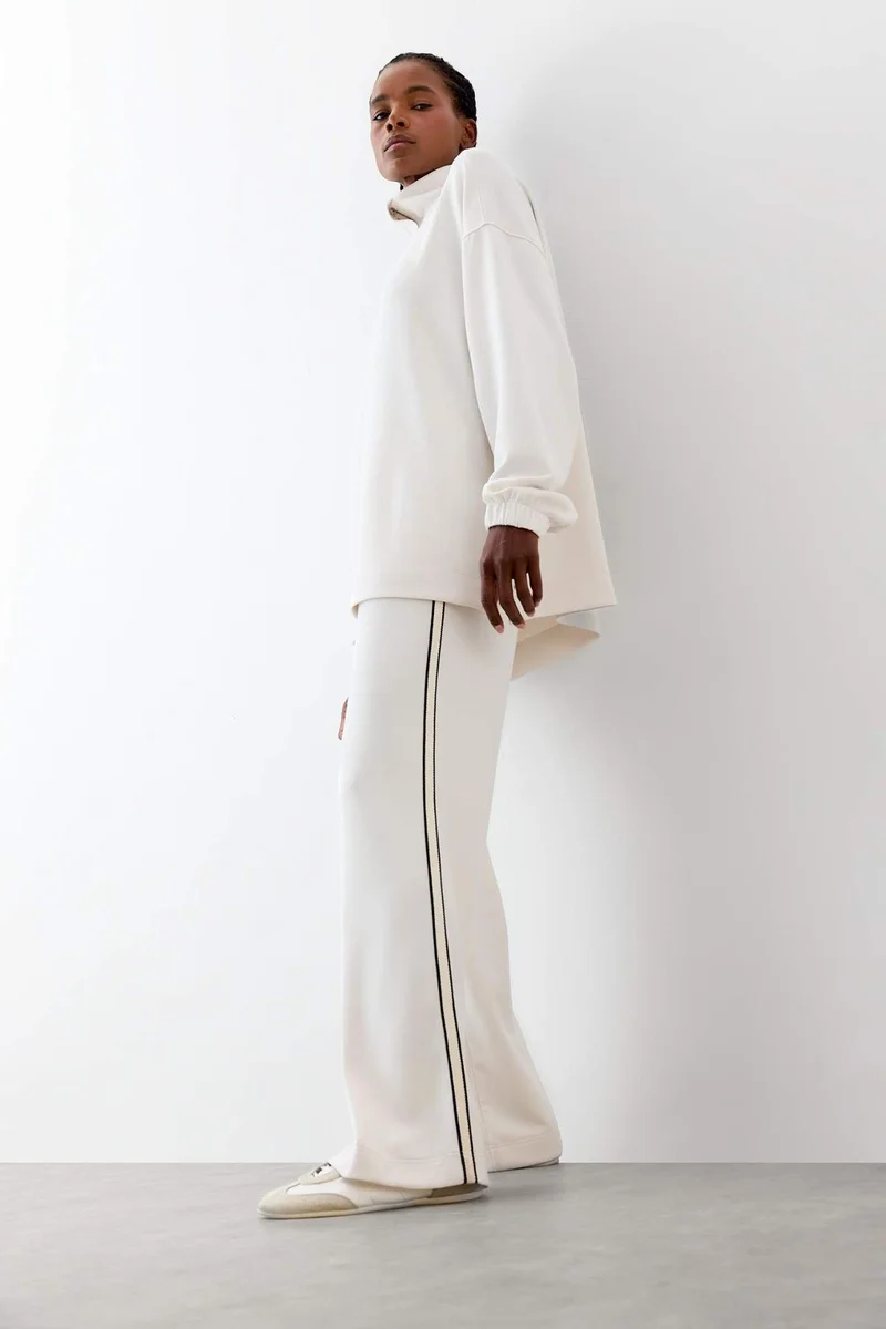 ديفاكتو Wide Leg Wide Leg With Pockets modal Trousers