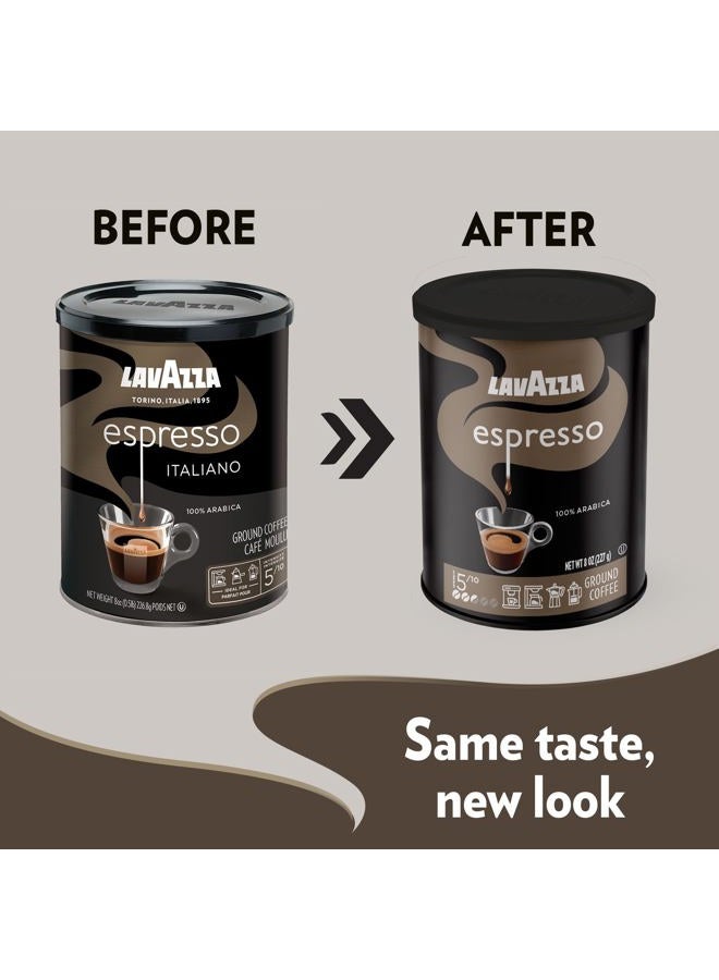Lavazza Caffe Espresso Ground Coffee Blend, Medium Roast, 8 oz - Image 2