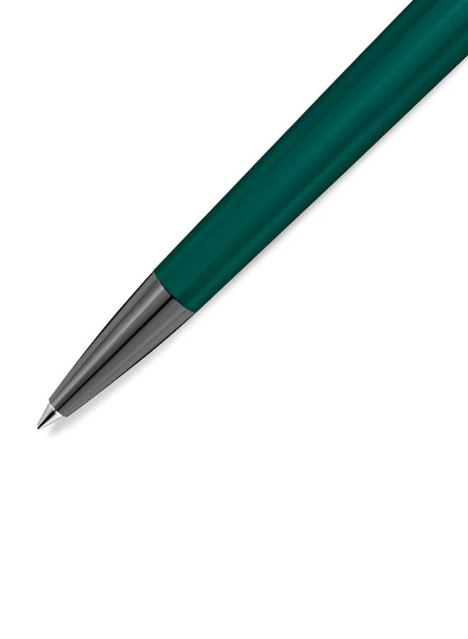 Saint Honore Paris Saint Honore Logo Ion Plated Dark Green & Black Pen - 6813 7V - 138MM