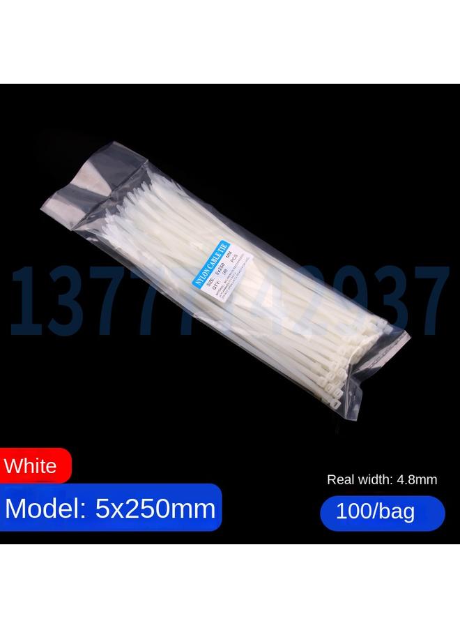 Bluejw Color Cable Tie 5*250mm Red Yellow Blue Green Black Belt 4.8*250 Rolled Belt Self-locking Cable Tie - Image 1