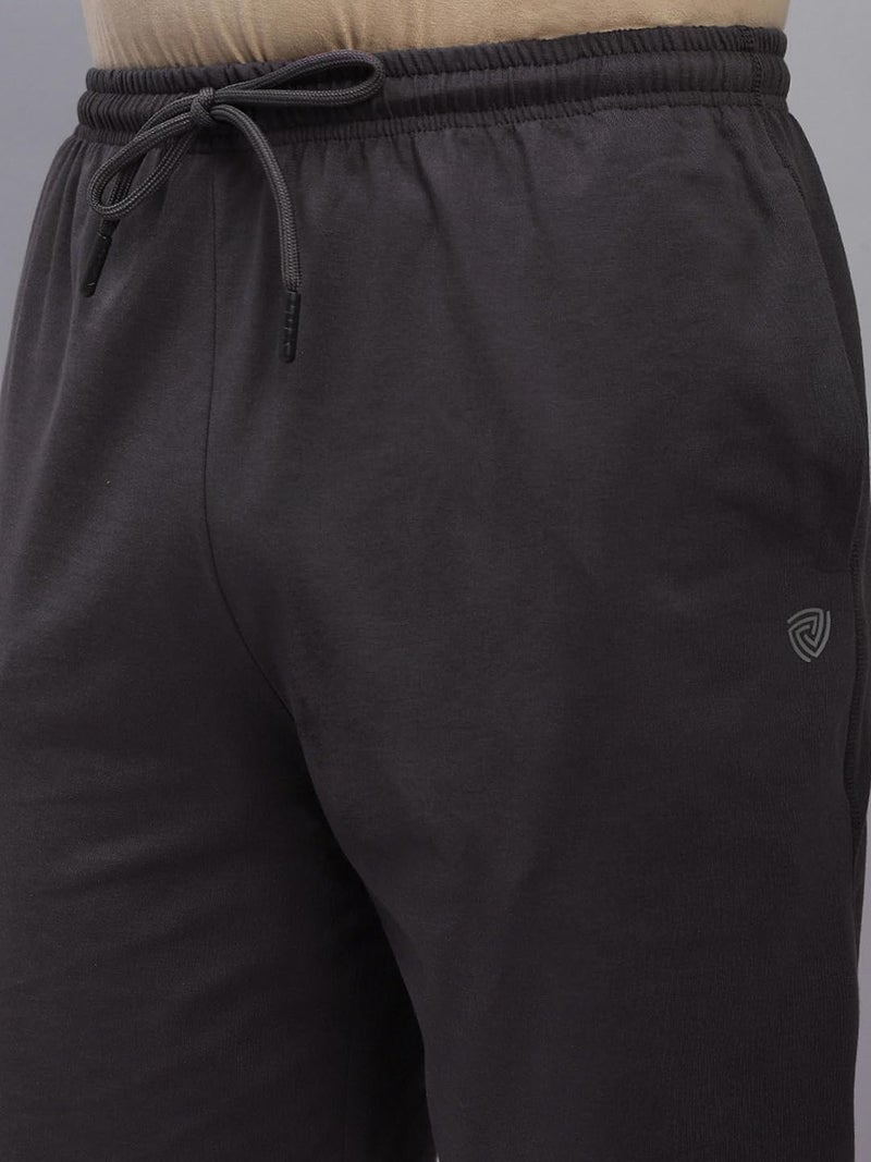 Lux Cozi Men's Cotton Regular Fit Solid Shorts with Side Pockets_COZI_2141_DRKGRY_L_1PC Dark Grey - Image 5