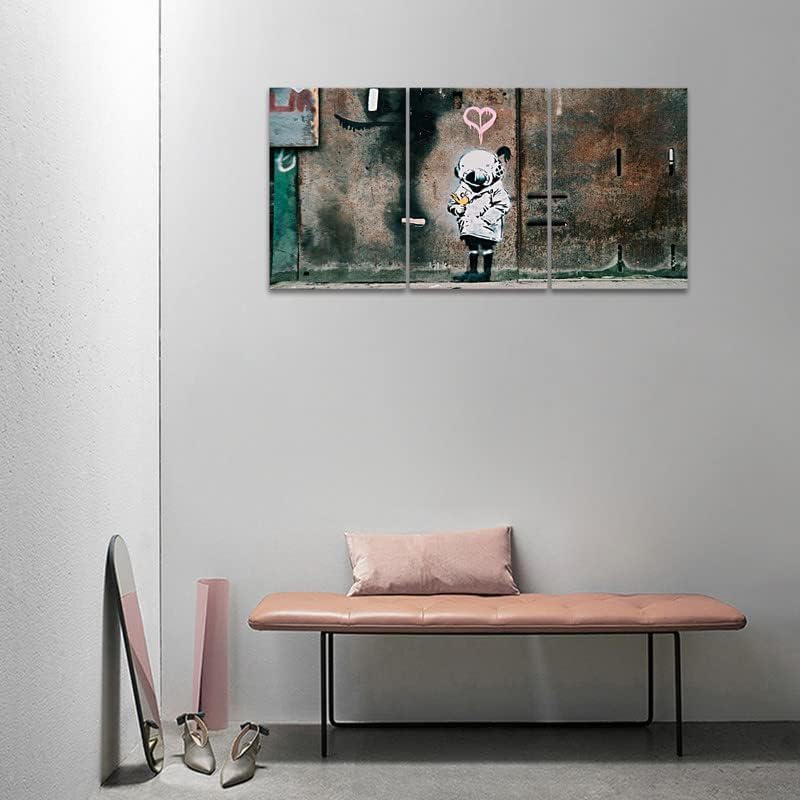 KAWAHONE Banksy Deep Sea Diver Lovers Spray Paint Graffiti & Street Art Modern Art Urban for Living Room, Bedroom, Office(24x36Inchx3pcs) - Image 3