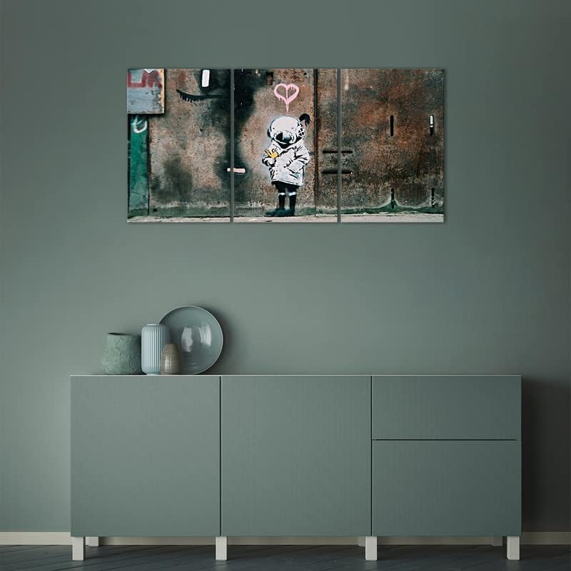 KAWAHONE Banksy Deep Sea Diver Lovers Spray Paint Graffiti & Street Art Modern Art Urban for Living Room, Bedroom, Office(24x36Inchx3pcs) - Image 5