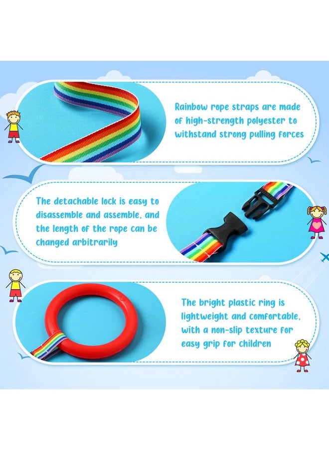 Reginary Reginary 16 Pcs Toddlers Walking Ropes Preschool Walking Rope for Kids Colorful Line Safety Loops Detachable Transition for Children's School Kindergarten Outdoor Supplies Wrist Leashes  - Image 2