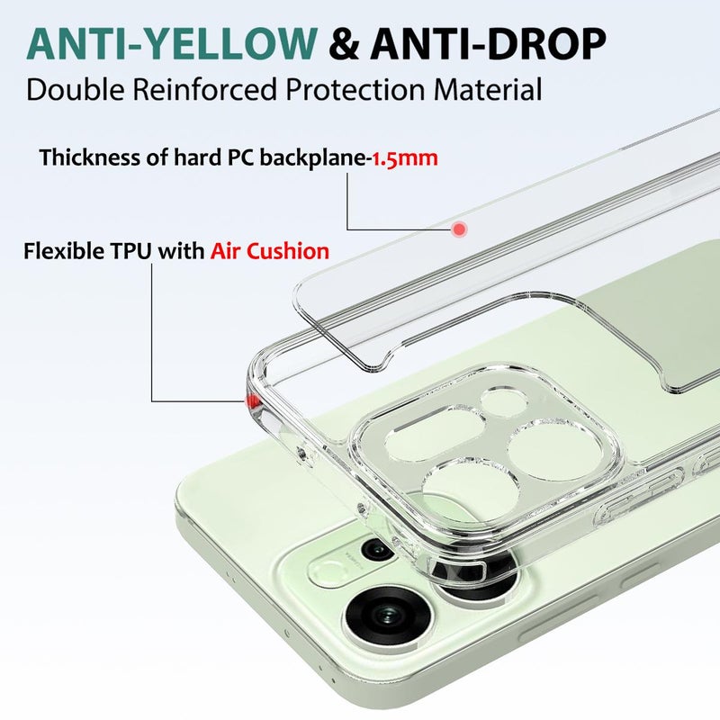 إيروريكس جراب هاتف OPPO Reno14 5G Global مقاوم للخدش مصنوع من مادة TPU الأكريليكية (شفاف) - Image 5