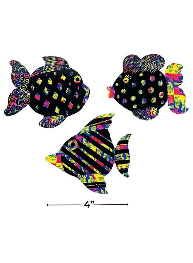 Fun Express Magic Color Scratch Fish (24Pc) - Crafts for Kids and Fun Home Activities - VBS Vacation Bible School Supplies/Décor - Image 3