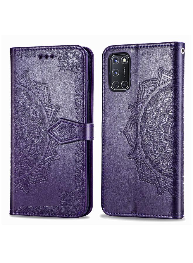 S-TOP Case For OPPO A52 / A72 / A92 Halfway Mandala Embossing Pattern Horizontal Flip Leather Case with Holder & Card Slots & Wallet & Photo Frame & Lanyard - Image 1