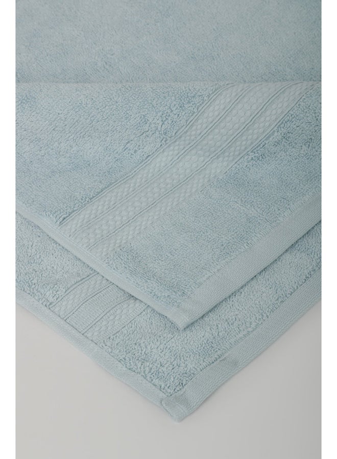 White Rose منشفة هارموني - 650 جرام لكل متر مربع - 100% قطن تيري - منشفة حمام 80x160 سم - لمسة مميزة - تجف بسرعة - فائقة الامتصاص - أزرق فاتح  - Image 4