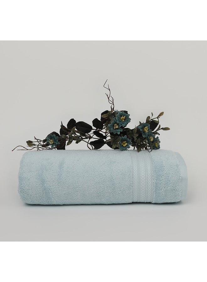 White Rose منشفة هارموني - 650 جرام لكل متر مربع - 100% قطن تيري - منشفة حمام 80x160 سم - لمسة مميزة - تجف بسرعة - فائقة الامتصاص - أزرق فاتح  - Image 1