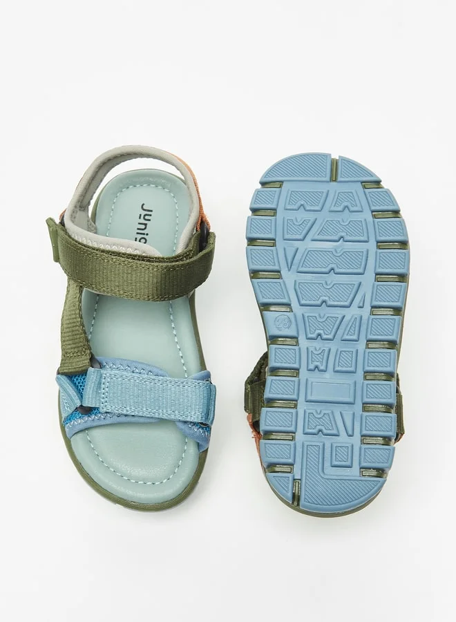 JUNIORS Boys Colourblock Floaters with Hook and Loop Closure
