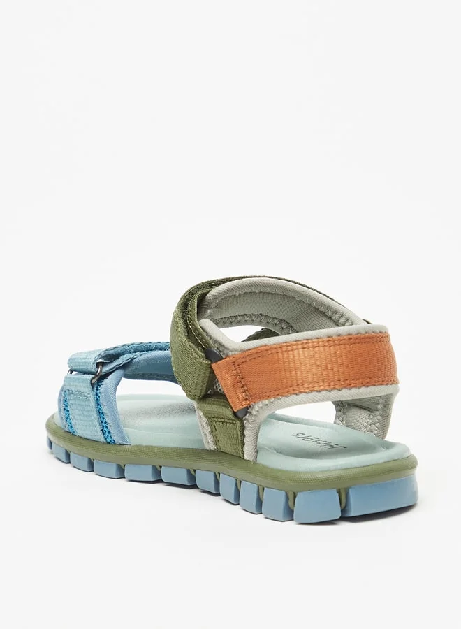 JUNIORS Boys Colourblock Floaters with Hook and Loop Closure
