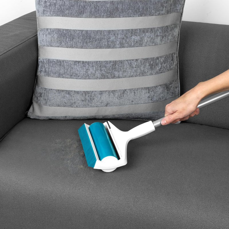 Beldray LA072573EU Plus+ TPR Gel Lint Roller With Built-In Squeegee Edge Telescopic Handle, Lint & Pet Hair Remover/Lifter, Use on Floors, Upholstery & Furniture, Washable and Reusable Modern look - Image 4