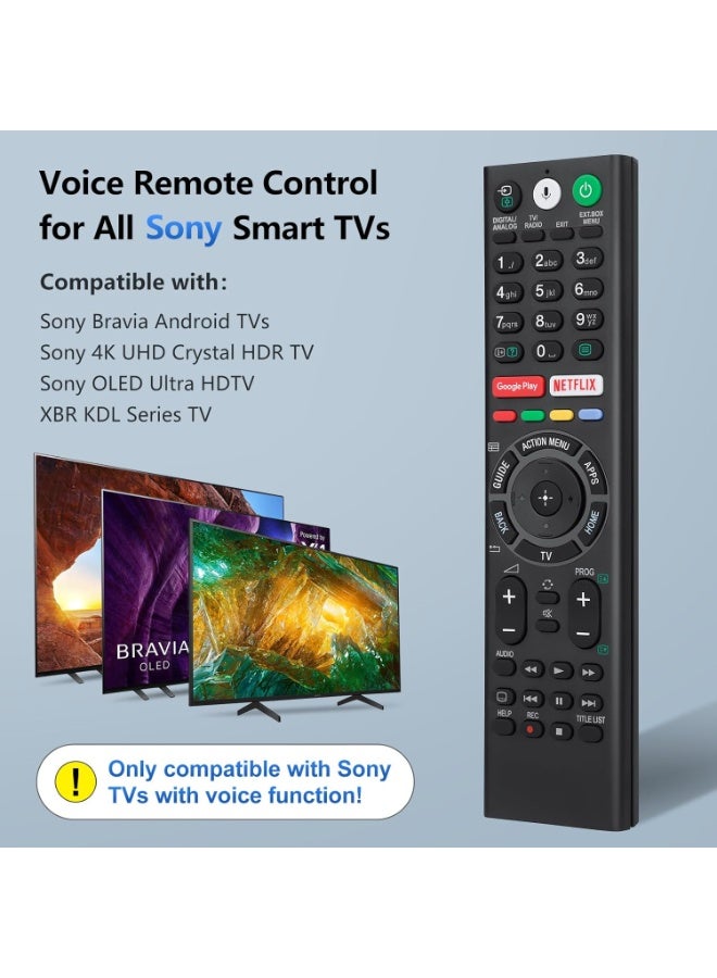 KENSHUO Voice Replacement Remote for Sony-TVs and Bravia-TVs，for All Sony 4K UHD LED LCD HD Smart TVs - Image 3