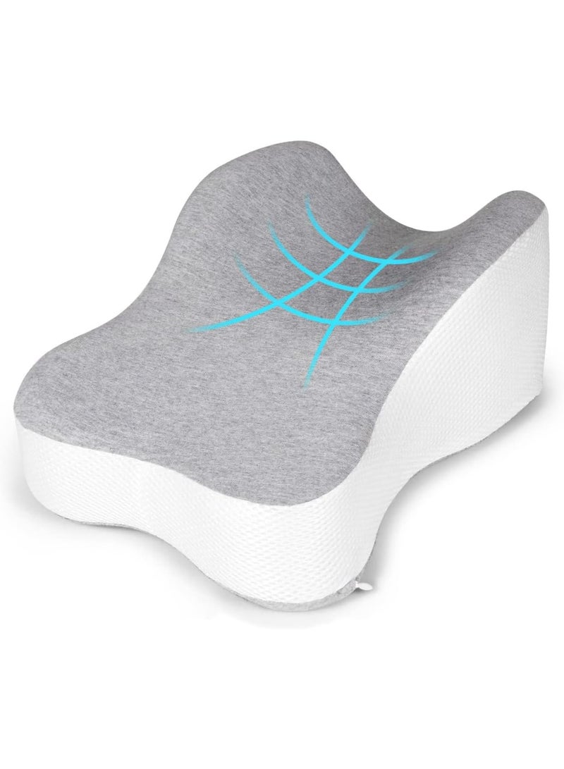 SOLARAE Semicircle Round Shape Leg Pillow Promotes Sleep, Knee Pillow Separates The Knees for Body Alignment - No Strap (35 * 25 * 13.5cm) - Image 1