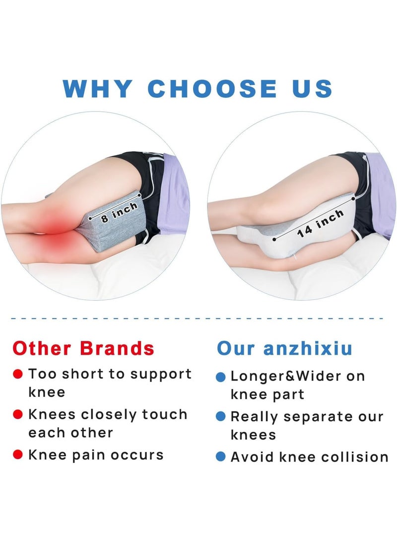 SOLARAE Semicircle Round Shape Leg Pillow Promotes Sleep, Knee Pillow Separates The Knees for Body Alignment - No Strap (35 * 25 * 13.5cm) - Image 2