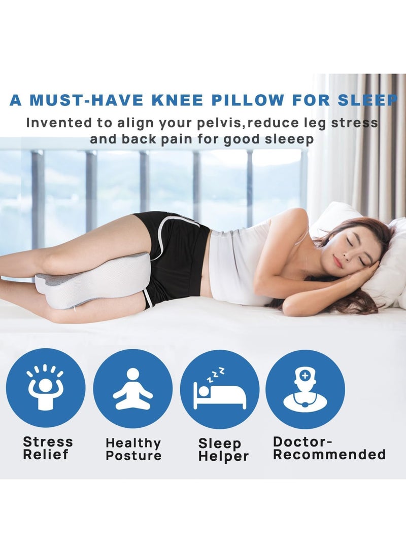 SOLARAE Semicircle Round Shape Leg Pillow Promotes Sleep, Knee Pillow Separates The Knees for Body Alignment - No Strap (35 * 25 * 13.5cm) - Image 5