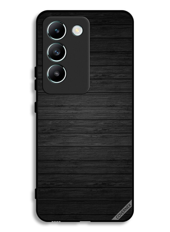 Covernex Vivo V30 Lite 4G Protective Case Cover Dark Wooden Pattern - Image 1